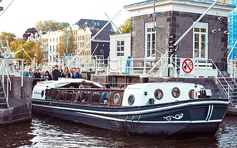 Canal barge Wilhelmus Amsterdam
