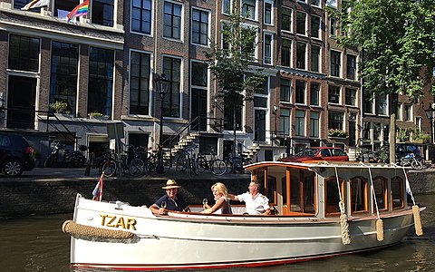 Canal boat Tzar Amsterdam