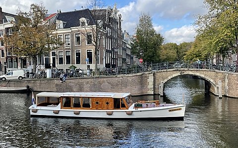 Canal boat Roerdomp Amsterdam