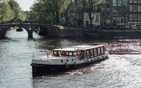 Canal boat Watertoerist Amsterdam