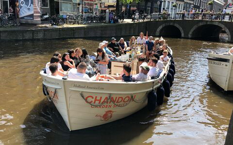 Open boat Holland America Line Amsterdam