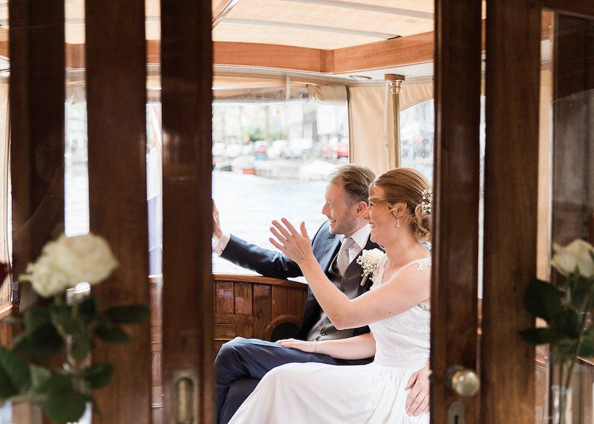 Rent a boat for marriage in Amsterdam